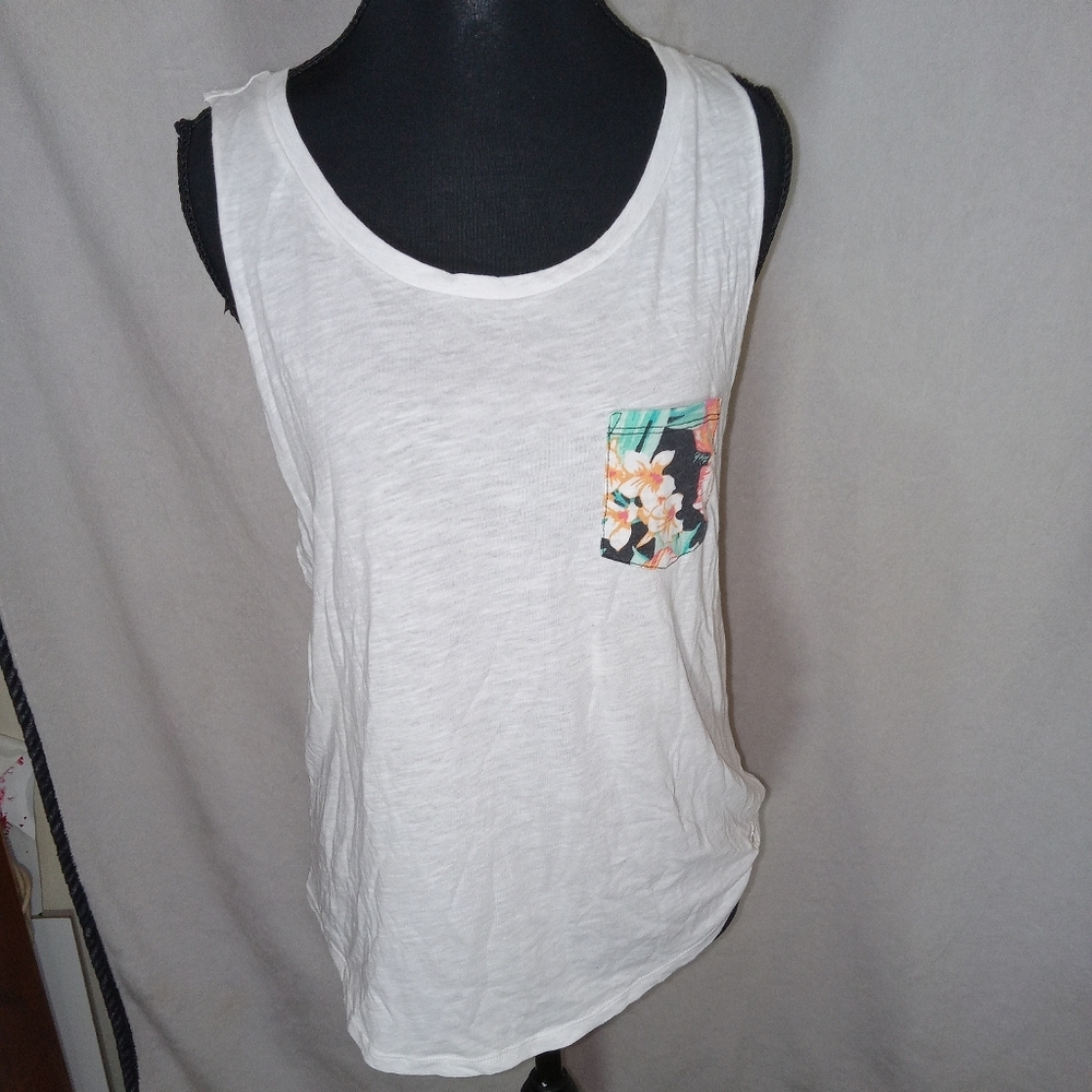 PINK Victoria's Secret Casual Sleeveless Pocket Tee Aloha Pocket Size XS